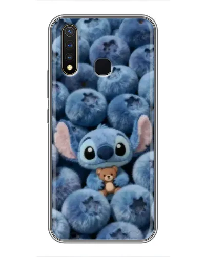 Чехол для Vivo Y19 с картинкой «Стич и голубика»