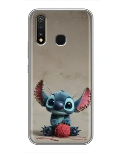 Чехол для Vivo Y19 с картинкой «Стич на коричневом фоне»