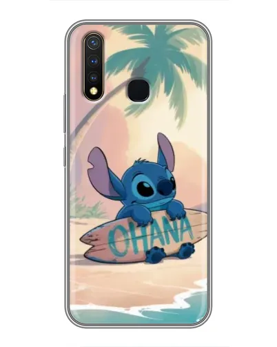 Чехол для Vivo Y19 с картинкой «Стич на серфе»