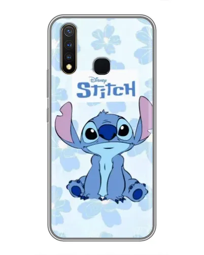 Чехол для Vivo Y19 с картинкой «Stitch среди цветов»