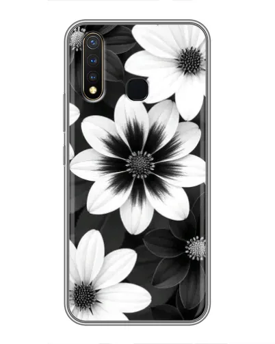 Чохол для Vivo Y19 з картинкою «Монохромні айстри» Чохол для Vivo Y19 з картинкою «Монохромні айстри»