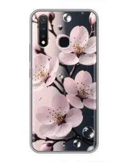 Чохол для Vivo Y19 з картинкою «Ніжня сакура та краплі»