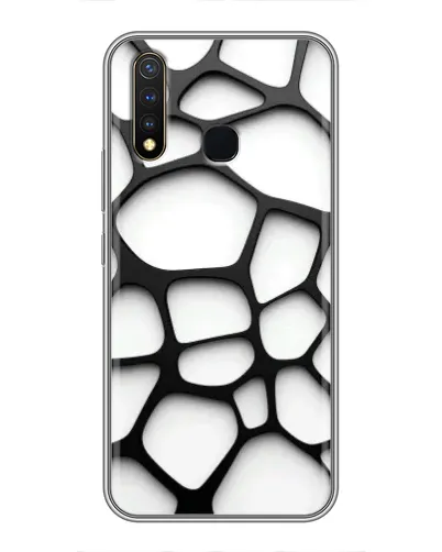 Чохол для Vivo Y19 з картинкою «Біла об'ємна сітка»