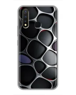 Чохол для Vivo Y19 з картинкою «Об'ємна темна решітка»