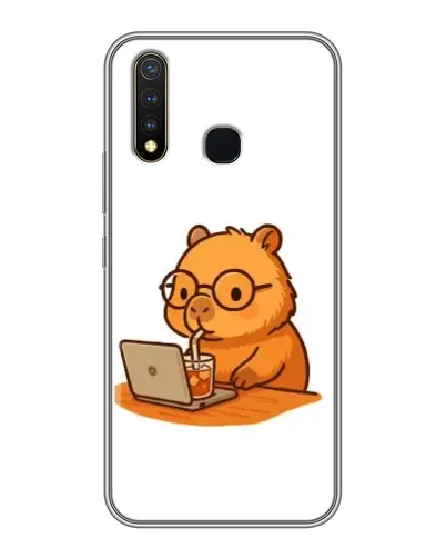 Чехол для Vivo Y19 с картинкой «Капибара с ноутбуком» Чехол для Vivo Y19 с картинкой «Капибара с ноутбуком»