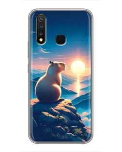 Чехол для Vivo Y19 с картинкой «Закат солнца с капибарой» Чехол для Vivo Y19 с картинкой «Закат солнца с капибарой»