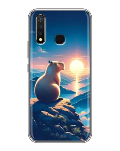 Чехол для Vivo Y19 с картинкой «Закат солнца с капибарой» Чехол для Vivo Y19 с картинкой «Закат солнца с капибарой»