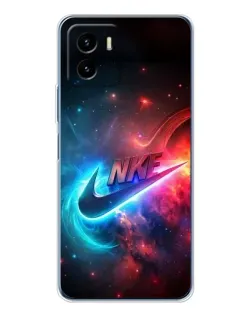 Чехол для Vivo Y19s Pro с картинкой «Огненный логотип Nike»