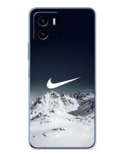 Чехол для Vivo Y19s Pro с картинкой «Nike — зимние горы»