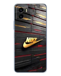 Чехол для Vivo Y19s Pro с картинкой «Золотой Nike на металле»