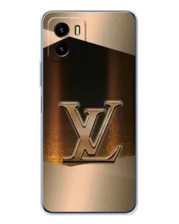Чехол для Vivo Y19s Pro с картинкой «LV — золотое сияние»