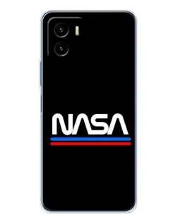 Чехол для Vivo Y19s Pro с картинкой «NASA — классика Red Blue»