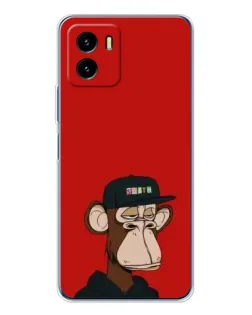 Чехол для Vivo Y19s Pro с картинкой «Bored Ape — красный фон»