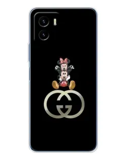 Чехол для Vivo Y19s Pro с картинкой «Минни Маус на лого»