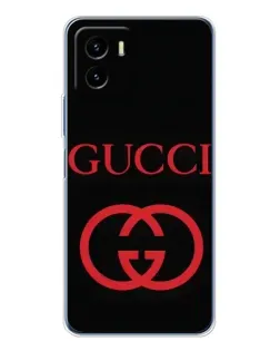 Чехол для Vivo Y19s Pro с картинкой «Gucci — красный логотип»