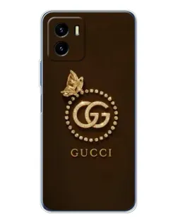 Чехол для Vivo Y19s Pro с картинкой «Gucci — золотая бабочка»