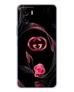 Чехол для Vivo Y19s Pro с картинкой «Gucci — неоновая роза»
