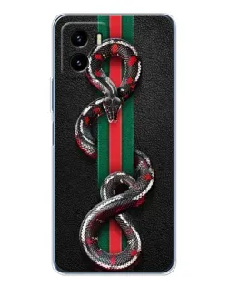 Чехол для Vivo Y19s Pro с картинкой «Gucci — змея на полосе» Чехол для Vivo Y19s Pro с картинкой «Gucci — змея на полосе»