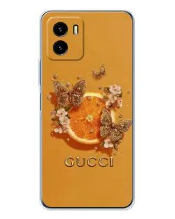 Чехол для Vivo Y19s Pro с картинкой «Gucci — золотые бабочки» Чехол для Vivo Y19s Pro с картинкой «Gucci — золотые бабочки»