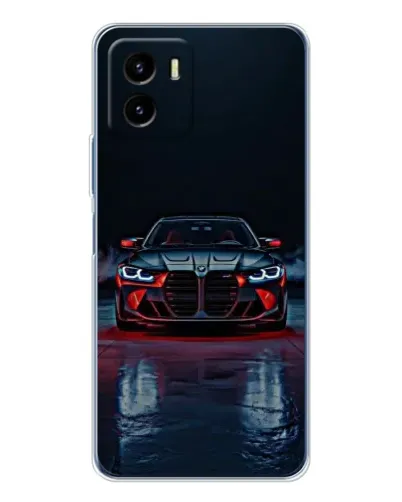 Чехол для Vivo Y19s Pro с картинкой «BMW на мокрой дороге»
