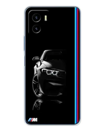Чехол для Vivo Y19s Pro с картинкой «Силуэт BMW в темноте»