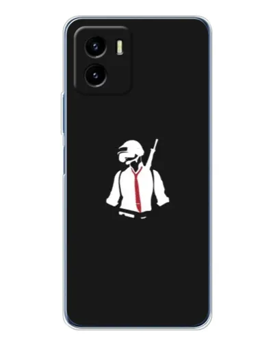 Чехол для Vivo Y19s Pro с картинкой «PUBG — силуэт воина»