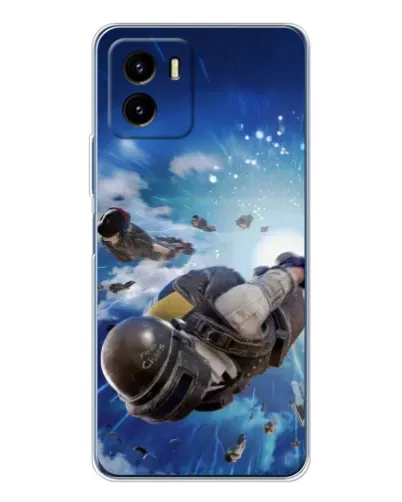 Чехол для Vivo Y19s Pro с картинкой «Десант PUBG — прыжок»