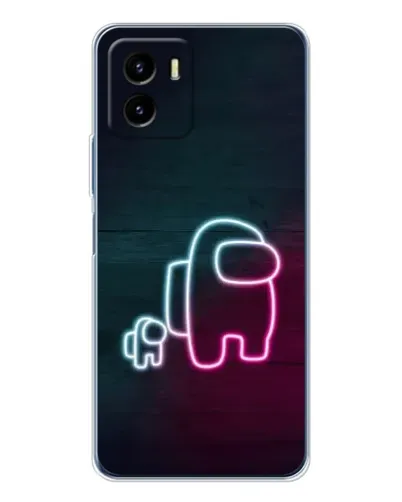 Чехол для Vivo Y19s Pro с картинкой «Among Us неон-арт»