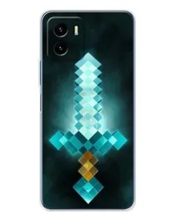 Чехол для Vivo Y19s Pro с картинкой «Алмазный меч неон»