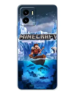 Чехол для Vivo Y19s Pro с картинкой «Minecraft ледяной мир»