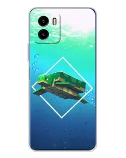 Чехол для Vivo Y19s Pro с картинкой «Черепаха Minecraft»
