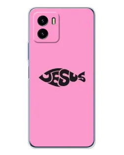 Чехол для Vivo Y19s Pro с картинкой «Розовый символ  Jesus»
