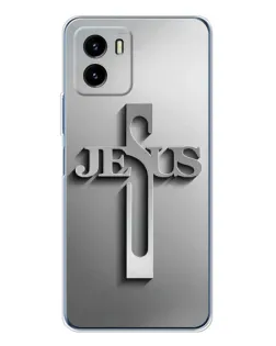 Чехол для Vivo Y19s Pro с картинкой «Металлический крест Jesus»