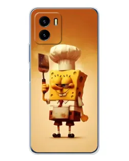Чехол для Vivo Y19s Pro с картинкой «Губка Боб повар»