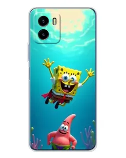 Чехол для Vivo Y19s Pro с картинкой «Спанч Боб под водой»