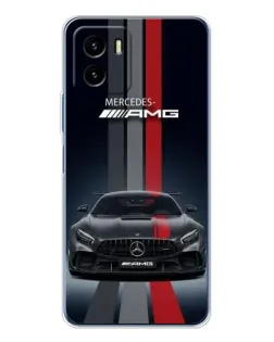 Чехол для Vivo Y19s Pro с картинкой «Mercedes — белый карбон»
