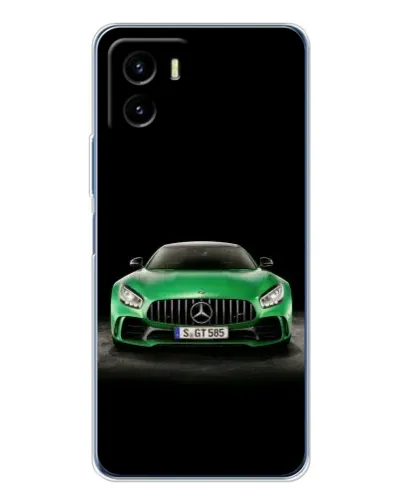 Чехол для Vivo Y19s Pro с картинкой «Mercedes — неоновый лого»