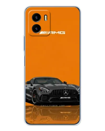 Чехол для Vivo Y19s Pro с картинкой «Оранжевый Mercedes AMG»