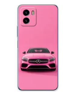 Чехол для Vivo Y19s Pro с картинкой «Розовый Mercedes AMG»