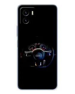Чехол для Vivo Y19s Pro с картинкой «Салон Audi — руль»