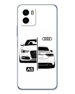 Чехол для Vivo Y19s Pro с картинкой «Audi — контрастный дизайн»