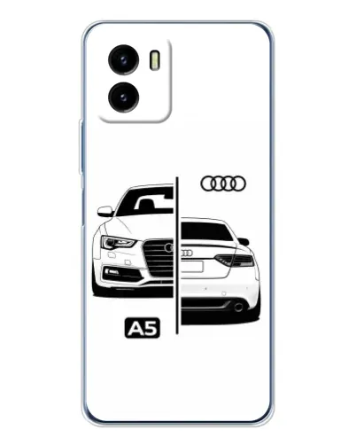 Чехол для Vivo Y19s Pro с картинкой «Audi — контрастный дизайн»