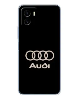 Чехол для Vivo Y19s Pro с картинкой «Audi — золотой логотип»