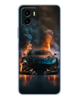 Чехол для Vivo Y19s Pro с картинкой «Lamborghini дымная эстетика»
