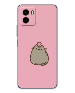 Чехол для Vivo Y19s Pro с картинкой «Pusheen сердце»