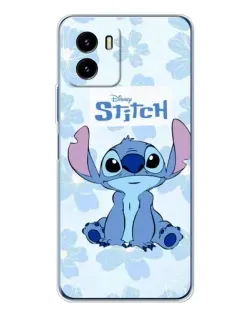 Чехол для Vivo Y19s Pro с картинкой «Stitch среди цветов»