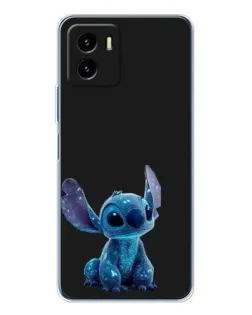 Чехол для Vivo Y19s Pro с картинкой «Стич на черном»