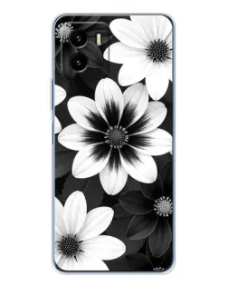 Чехол для Vivo Y19s Pro с картинкой «Монохромные астры»