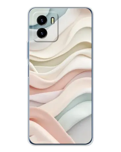 Чехол для Vivo Y19s Pro с картинкой «Пастельные нежные волны»