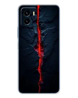 Чехол для Vivo Y19s Pro с картинкой «Kрасная лавовая трещина»